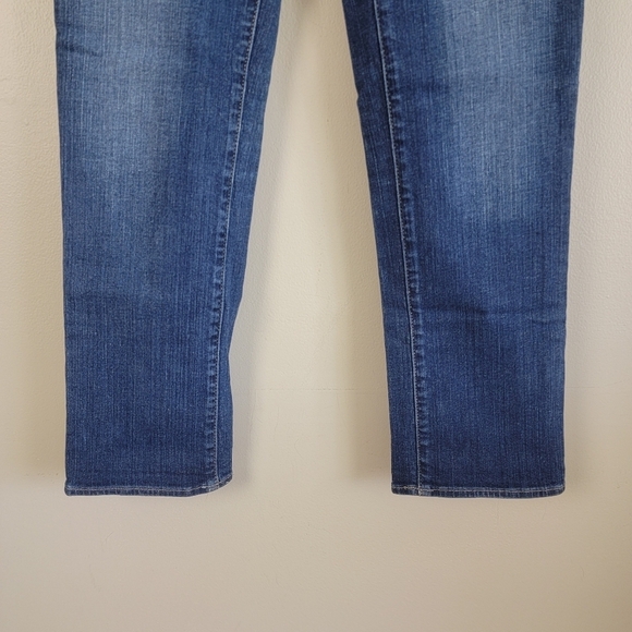 American Eagle Artist Crop Low Rise Dark Wash Distressed Stretch AE 2 Jeans - Picture 7 of 14